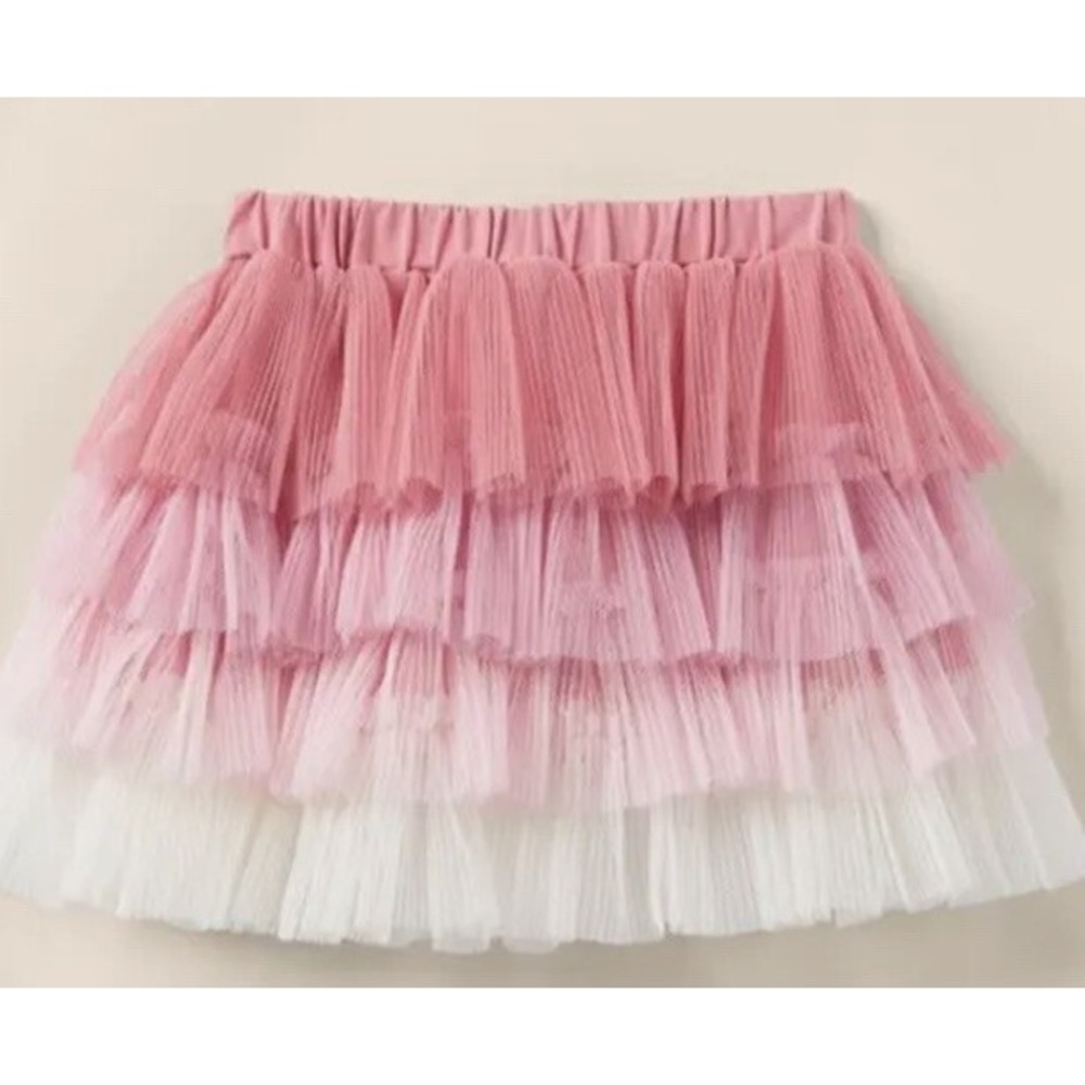 Matilda Jane Girls Sugar Plum Pink Tulle Ombre Skirt Holiday Pastel Size 8 New‎